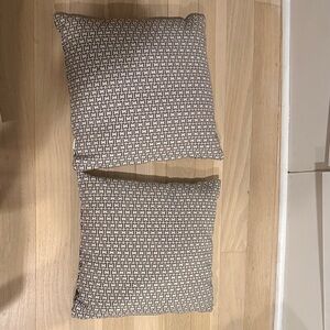 Black and White Artex Patterned Throw Pillows 15” (set of 2)
